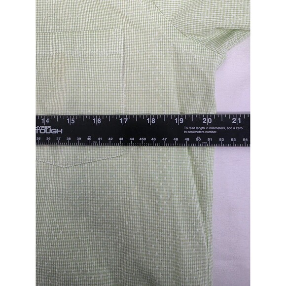 Van Heusen Shirt Mens 15 32/33 Green Long Sleeve Button Up Cotton Blend - Picture 6 of 7